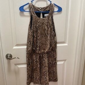 Emma & Michele Brown Snake Print Romper